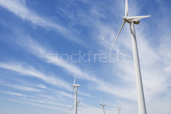 Wind energie groep hernieuwbare elektrische productie Stockfoto © pedrosala