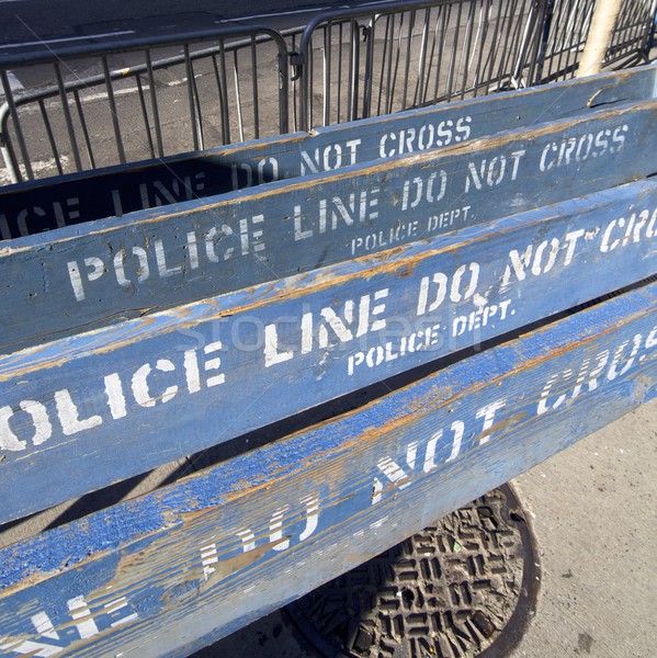 Foto stock: Polícia · linha · grupo · cidade · Nova · Iorque