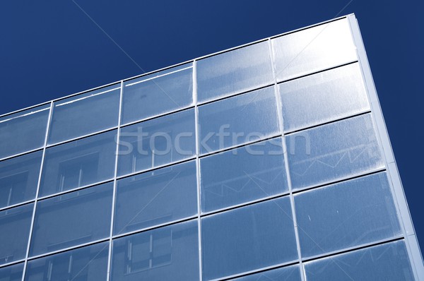 Rascacielos cielo azul vidrio azul financieros Foto stock © pedrosala