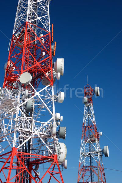 Telecomunicaciones cielo azul negocios televisión construcción Foto stock © pedrosala