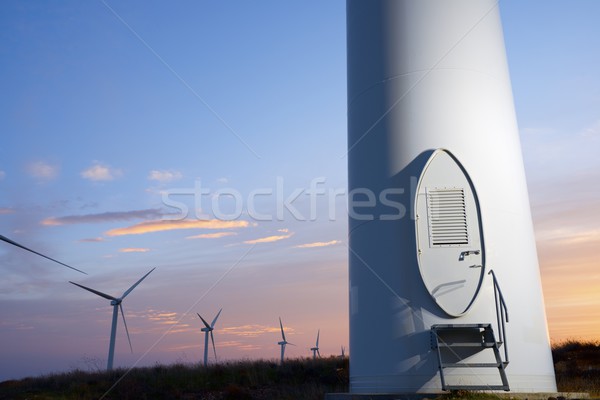 ветер энергии электрических власти производства закат Сток-фото © pedrosala