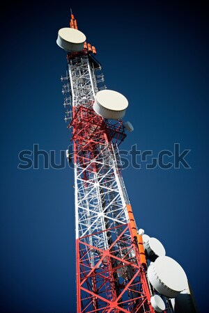 Fernmeldewesen Turm blauer Himmel Business Himmel Fernsehen Stock foto © pedrosala