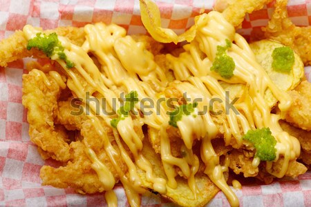 Squid and chips Stock photo © pedrosala