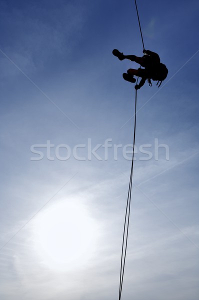 Ciel nuages homme sport personne profile [[stock_photo]] © pedrosala