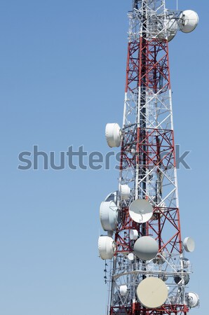 Telecomunicações torre fundo ver blue sky la Foto stock © pedrosala