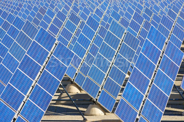 Energia solar fotovoltaica elétrico produção tecnologia Foto stock © pedrosala