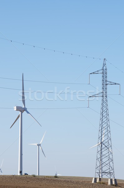 Foto stock: Elétrico · produção · poder · linha · paisagem · tecnologia