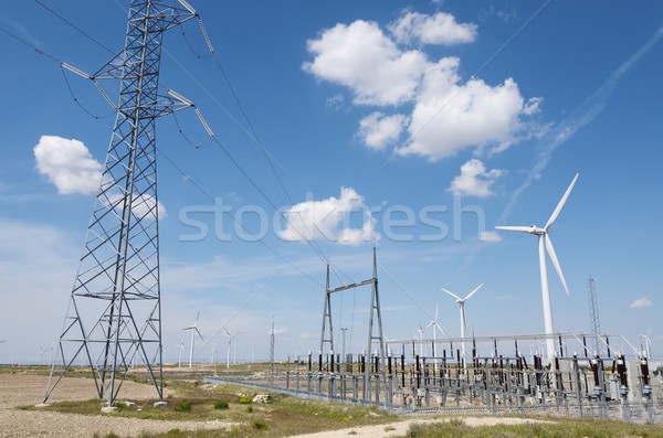 Vento energia elettrici potere produzione elettriche Foto d'archivio © pedrosala