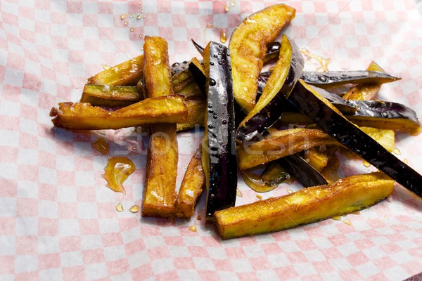 [[stock_photo]]: Aubergine · plat · miel · alimentaire · santé