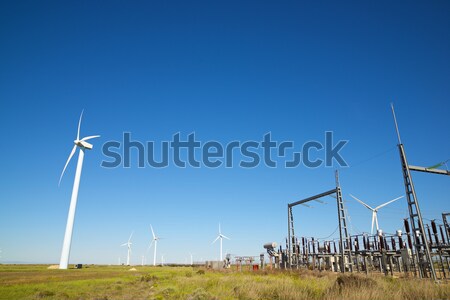 Vento energia elétrico poder produção elétrico Foto stock © pedrosala