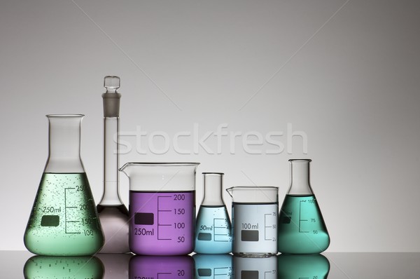 Stock photo: laboratory flasks