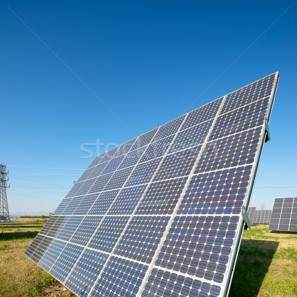 Fotovoltaice regenerabile electric producere tehnologie Imagine de stoc © pedrosala