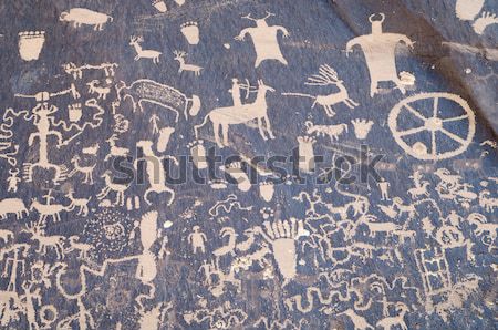 Indian petroglyph Stock photo © pedrosala