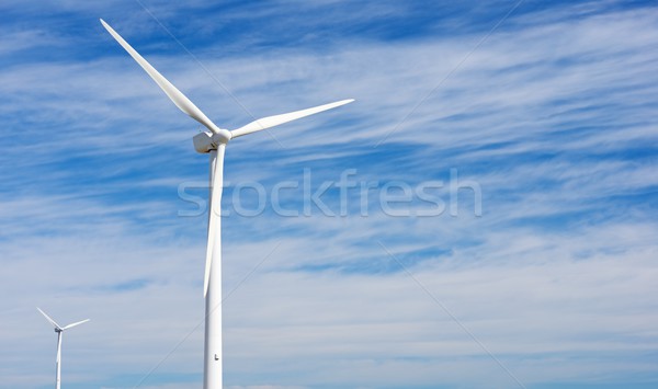 Wind energie elektrische macht productie veld Stockfoto © pedrosala