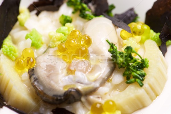 Riso ostrica bianco ciotola pesce cucina Foto d'archivio © pedrosala