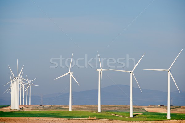 Stockfoto: Wind · energie · elektrische · macht · productie · boerderij