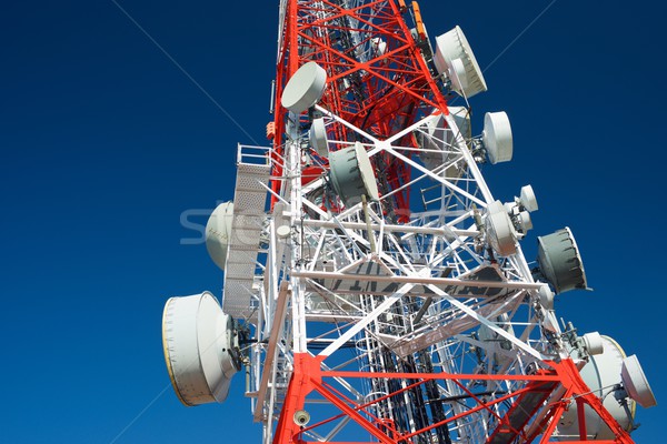Télécommunications tour ciel bleu affaires ciel télévision Photo stock © pedrosala