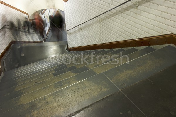 Foto stock: Escaleras · metro · París · Francia · ciudad · tren