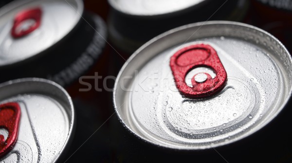 Foto stock: Primer · plano · grupo · cerveza · fondo · hielo · beber