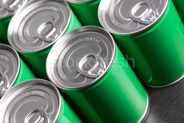 Cans close up Stock photo © pedrosala