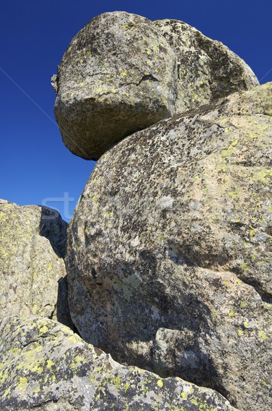 Stockfoto: Rotsformatie · blauwe · hemel · la · Madrid · Spanje · landschap