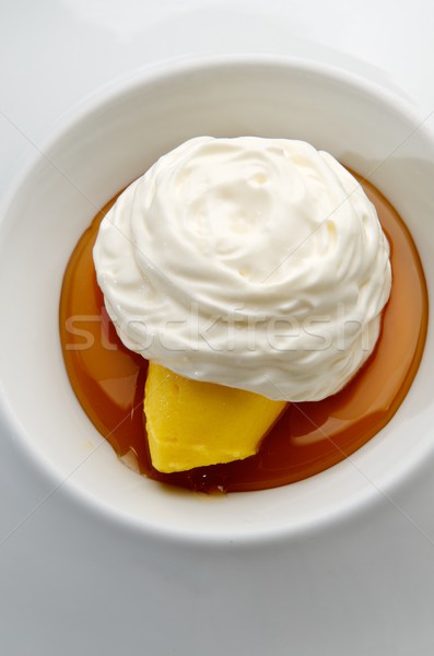Sobremesa laranja sorvete sopa mel creme Foto stock © pedrosala