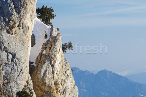 Csúcs völgy fal tájkép hegy tél Stock fotó © pedrosala