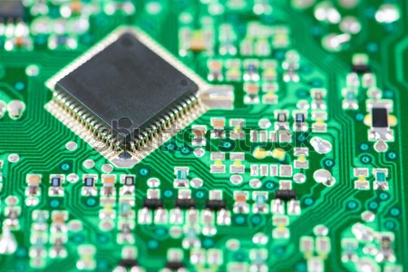 Foto stock: Integrado · circuito · primer · plano · chip · ciencia · industrial