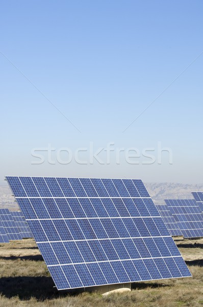 Güneş enerjisi fotovoltaik panel elektrik üretim açık gökyüzü Stok fotoğraf © pedrosala