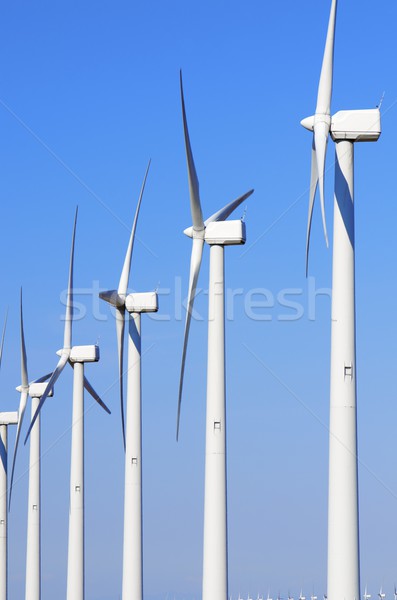 Stock photo: wind turbines