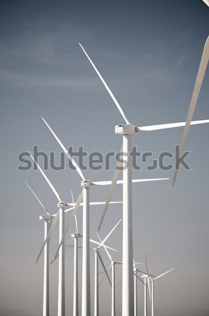 Stock photo: wind turbines