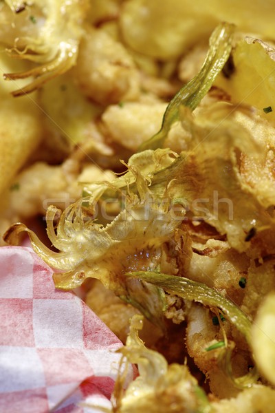 рыбы чипов бумаги продовольствие кухне Сток-фото © pedrosala