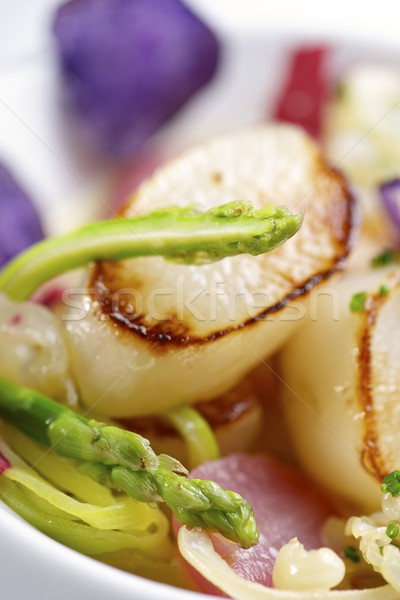 Scallop with pil pil jellyfish. Stock photo © pedrosala