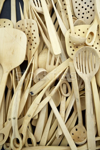 Boxwood cutlery Stock photo © pedrosala