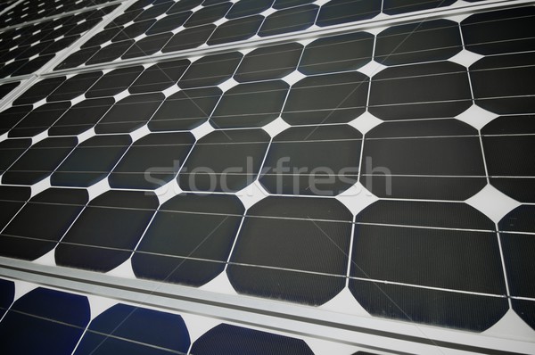 Fotovoltaica panel primer plano eléctrica energía producción Foto stock © pedrosala