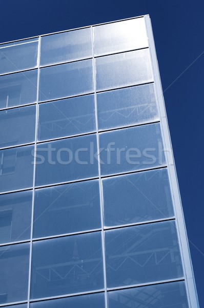 Au-dessous gratte-ciel ciel bleu verre bleu financière Photo stock © pedrosala