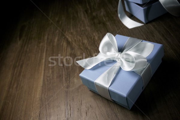 Luxus ajándék dobozok fehér szalag szeretet Stock fotó © pedrosala
