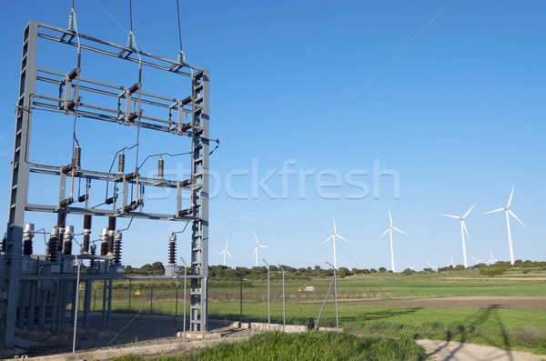 Wind energie elektrische macht productie elektrische Stockfoto © pedrosala