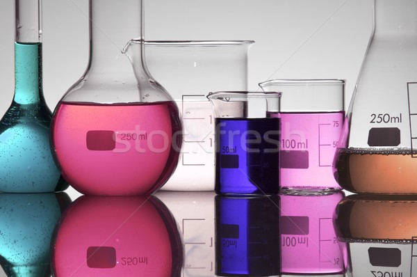 Glaswerk groep gekleurd vloeibare witte glas Stockfoto © pedrosala