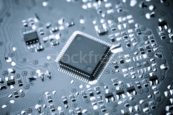 Integrato circuito primo piano chip sfondo scienza Foto d'archivio © pedrosala