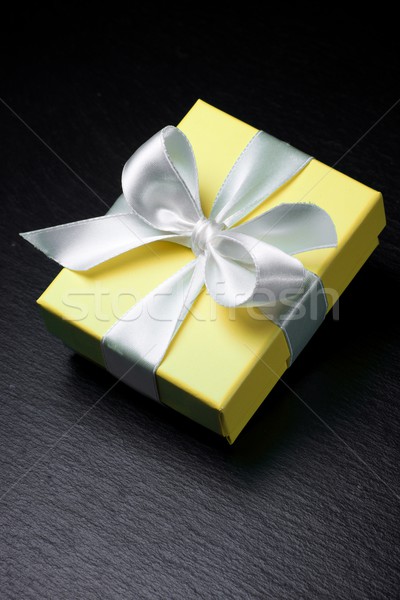 Luxus ajándék doboz fehér szalag esküvő Stock fotó © pedrosala
