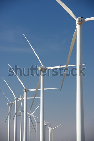 Elektrik santralı fırıldak mavi gökyüzü endüstriyel enerji gelecek Stok fotoğraf © pedrosala