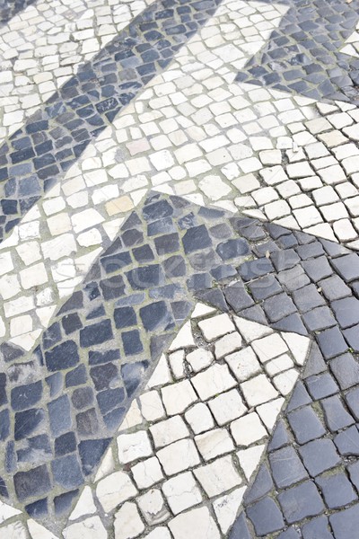 Steen vloer straat tegels Lissabon Portugal Stockfoto © pedrosala