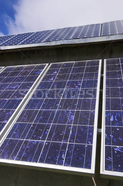 Fotovoltaikus elektromos gyártás természet technológia jövő Stock fotó © pedrosala
