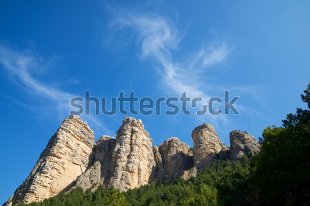 Felsformation blauer Himmel Madrid Spanien Landschaft Stock foto © pedrosala