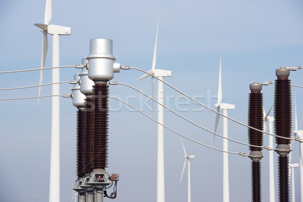 Wind energie elektrische technologie boerderij macht Stockfoto © pedrosala