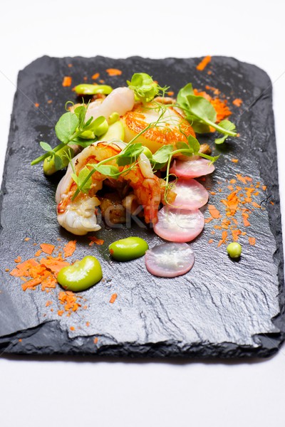 Porcelet crevettes alimentaire poissons cuisine restaurant Photo stock © pedrosala