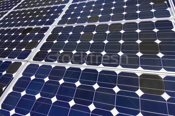 Fotovoltaice panou electric energie producere Imagine de stoc © pedrosala