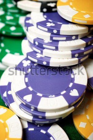 Línea fichas de casino tarjetas teclado club diversión Foto stock © pedrosala
