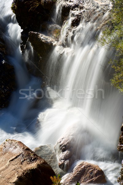 Cascade vallée beauté montagne Rock rivière [[stock_photo]] © pedrosala